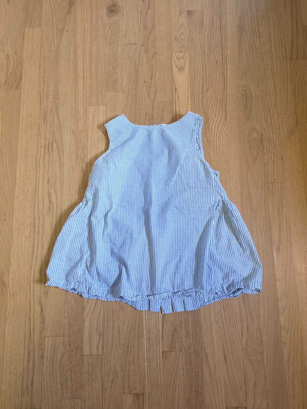 beachlunchlounge Blue and White Striped Tank Top